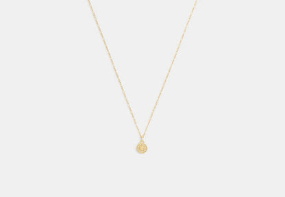 Signature Pavé Coin Pendant Necklace
