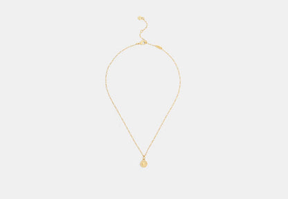 Signature Pavé Coin Pendant Necklace