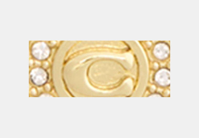 Signature Pavé Coin Pendant Necklace