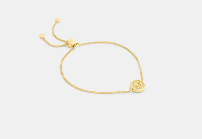 Signature Pavé Coin Slider Bracelet