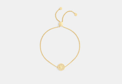 Signature Pavé Coin Slider Bracelet