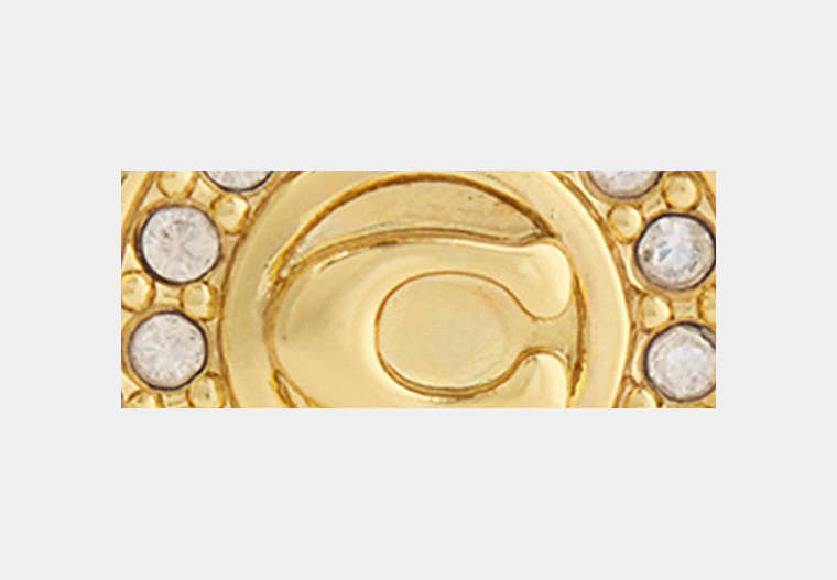 Signature Pavé Coin Pearl Drop Earrings