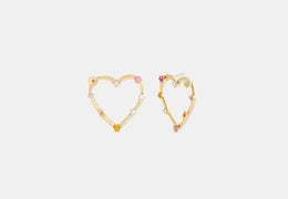Oversized Heart Stud Earrings