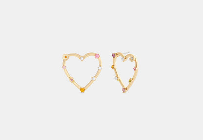 Oversized Heart Stud Earrings