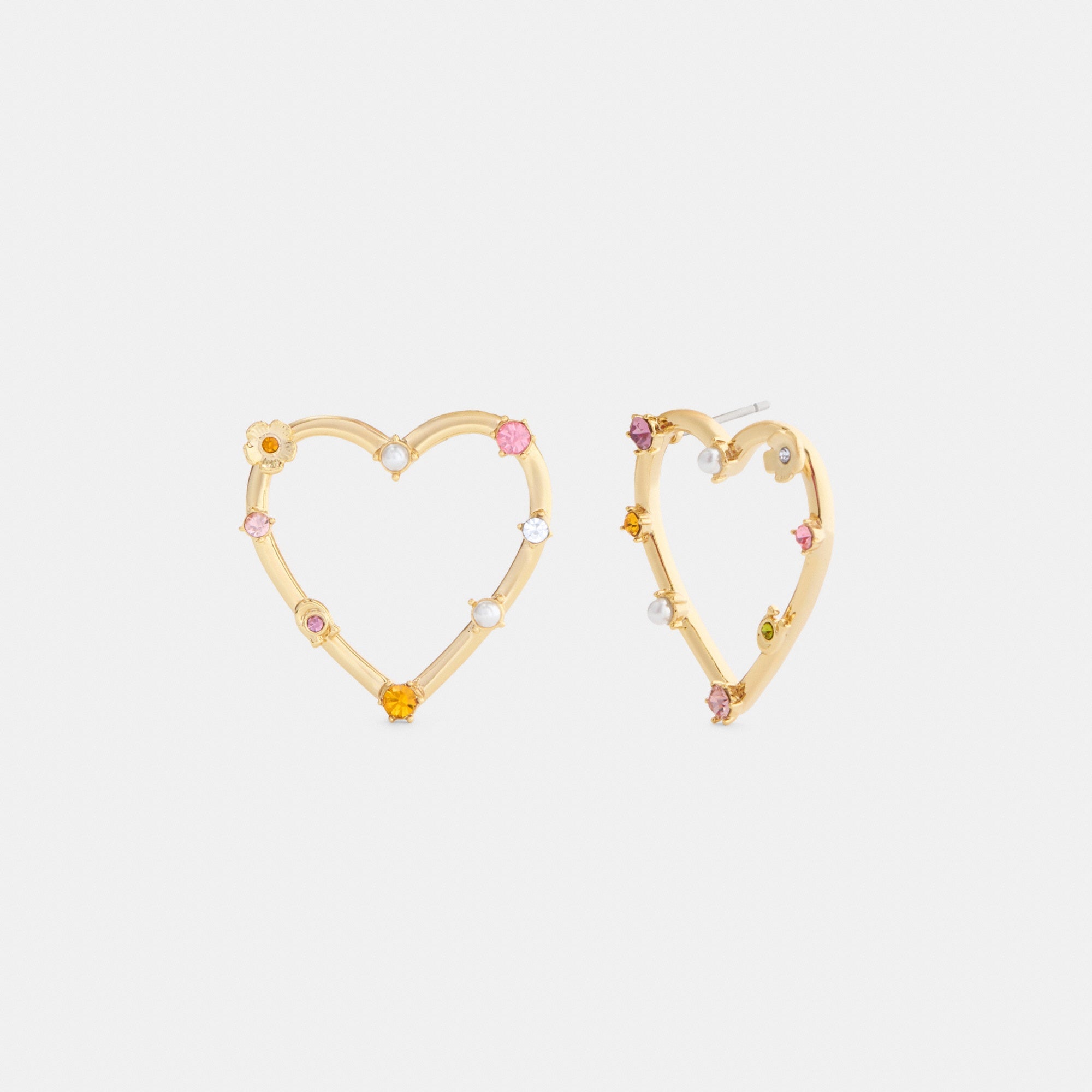 Oversized Heart Stud Earrings