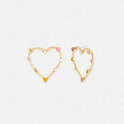 Oversized Heart Stud Earrings
