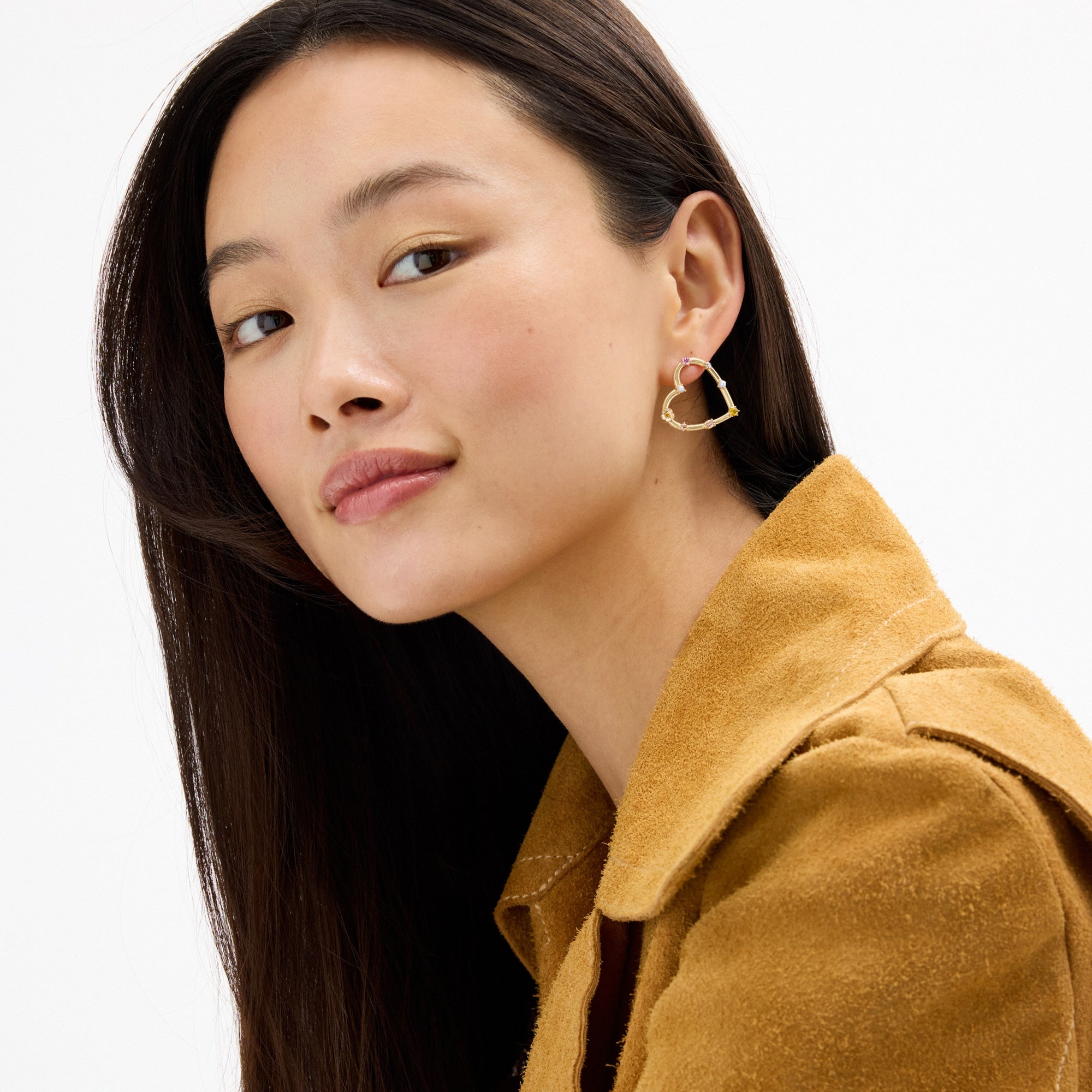 Oversized Heart Stud Earrings