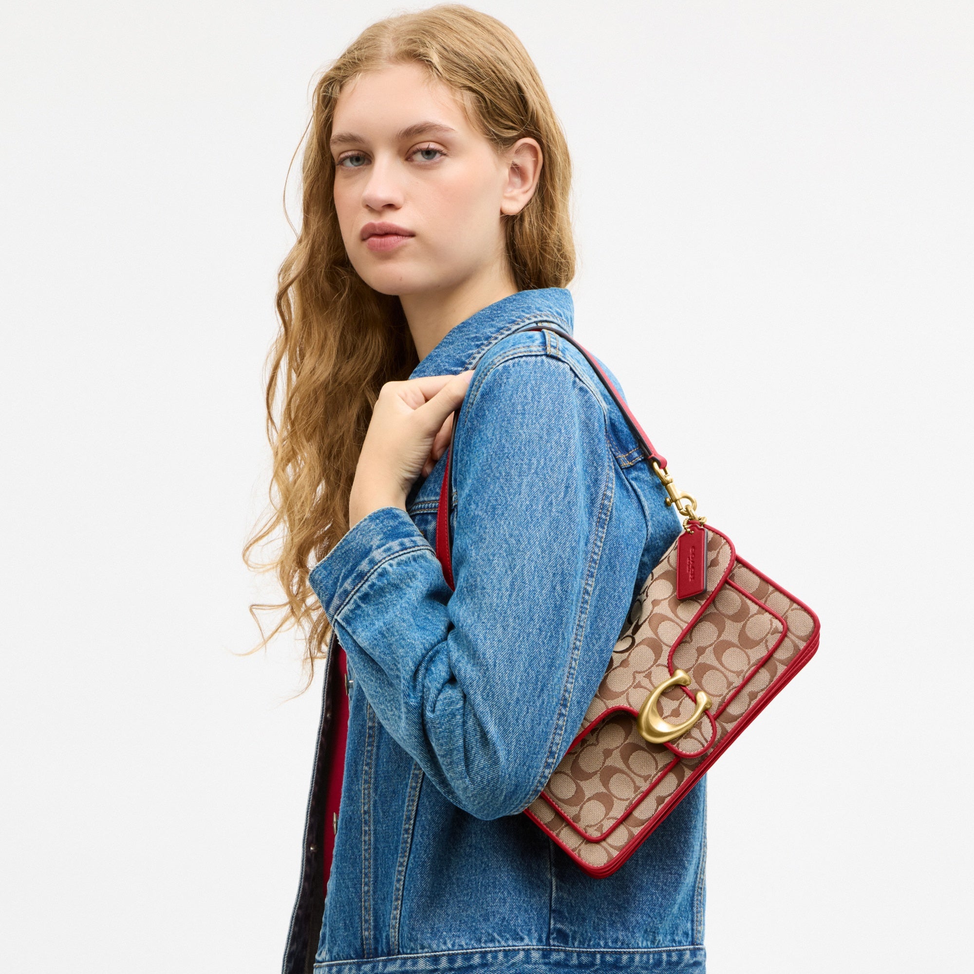 Tabby Shoulder Bag 26 In Signature Jacquard
