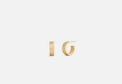 Repeated C Huggie Earrings