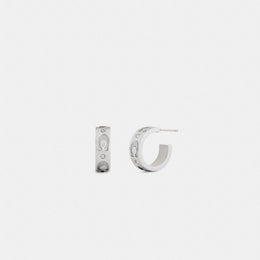 Repeated C Huggie Earrings