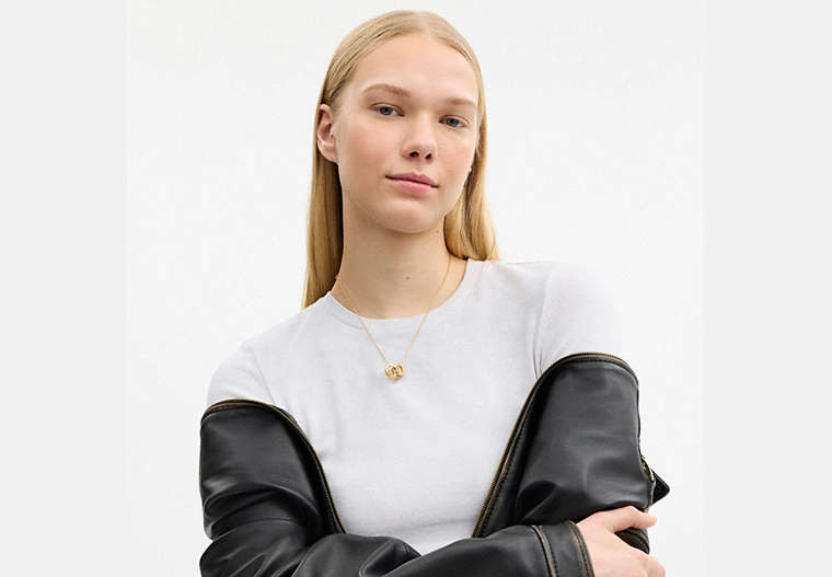 Repeated C Rondelle Necklace