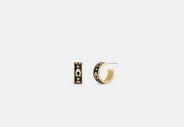 Repeated C Huggie Earrings