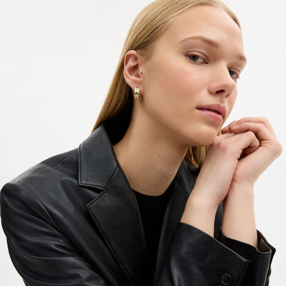 Repeated C Huggie Earrings