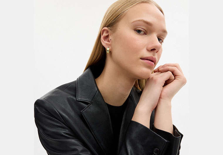 Repeated C Huggie Earrings
