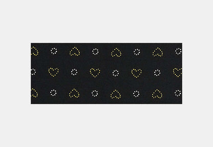 Dotty Heart Print Silk Bandana