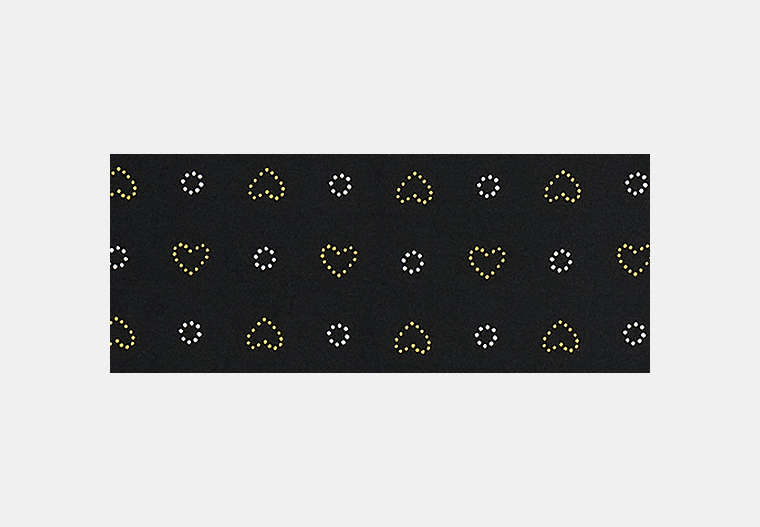 Dotty Heart Print Silk Bandana
