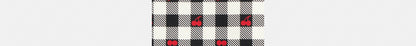 Gingham Cherry Print Silk Bandana