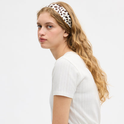 Wild Spots Print Silk Skinny Scarf