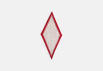 Micro Cherry Print Silk Diamond Scarf