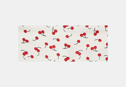 Micro Cherry Print Silk Diamond Scarf