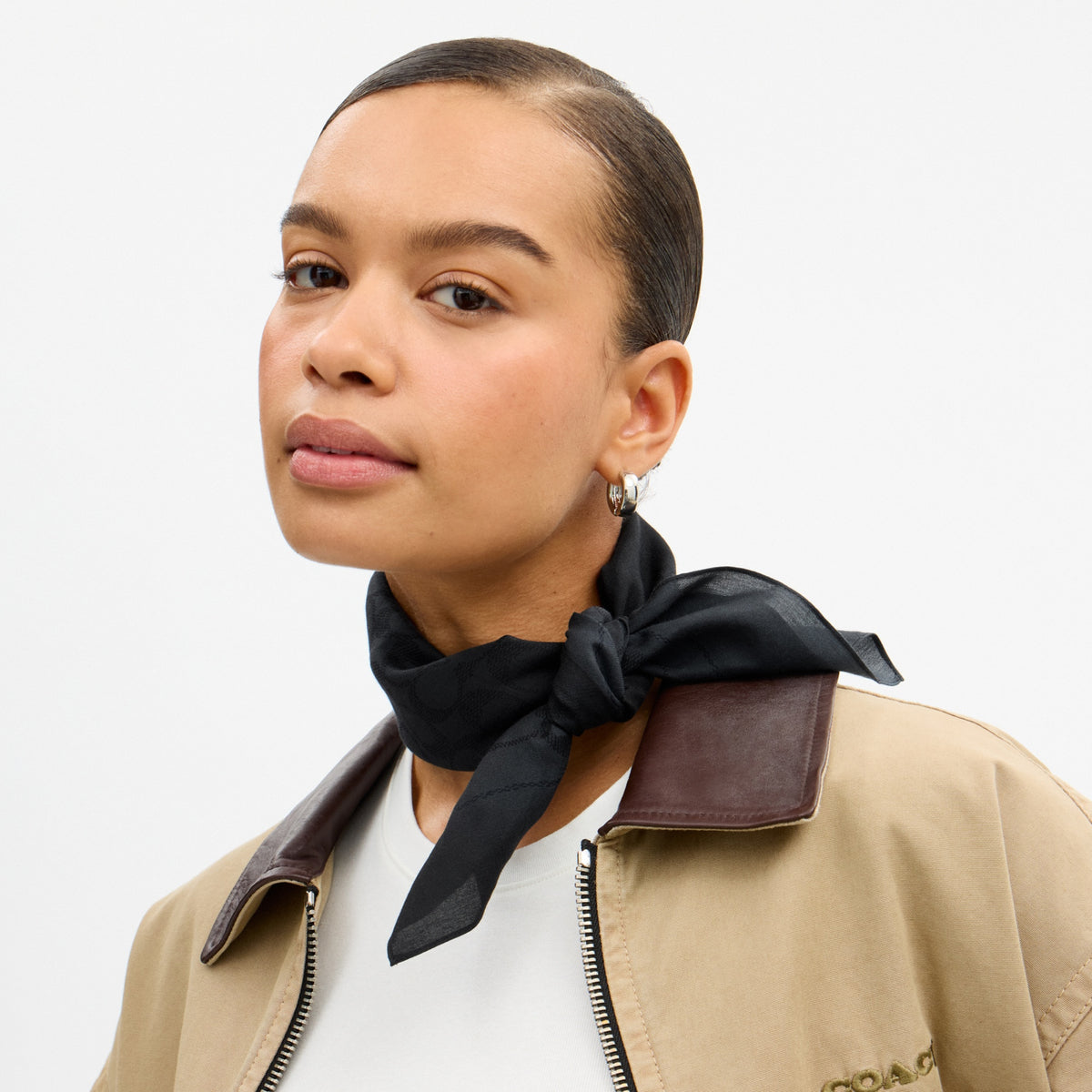 Textured Signature Print Bandana