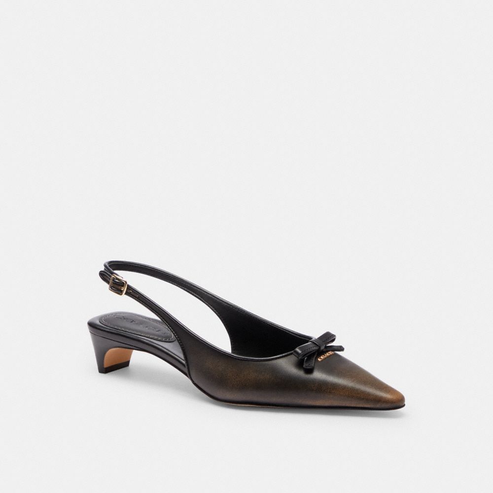 Bow Slingback Heel In Signature Jacquard