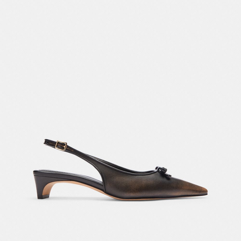 Bow Slingback Heel In Signature Jacquard
