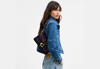 Tabby Shoulder Bag 26 With Embroidered Americana