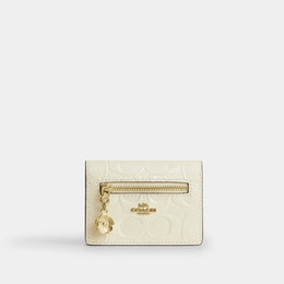 Card Case With Charm In Signature Leather