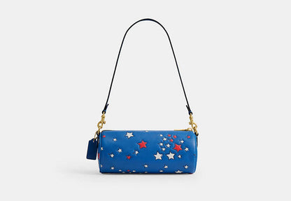 Barrel Bag With Americana Star Print