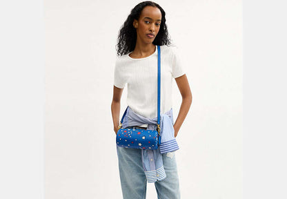 Barrel Bag With Americana Star Print