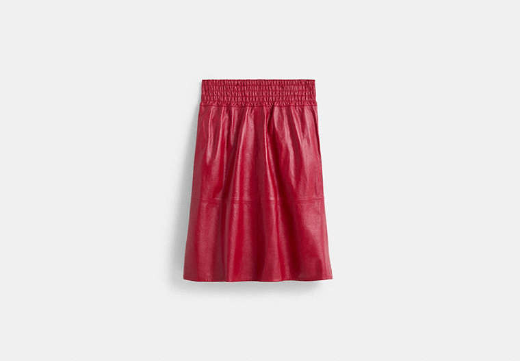 Restored Smocked Leather Skirt