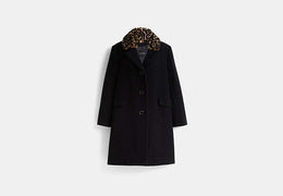 Restored Wool Coat With Shearling Collar