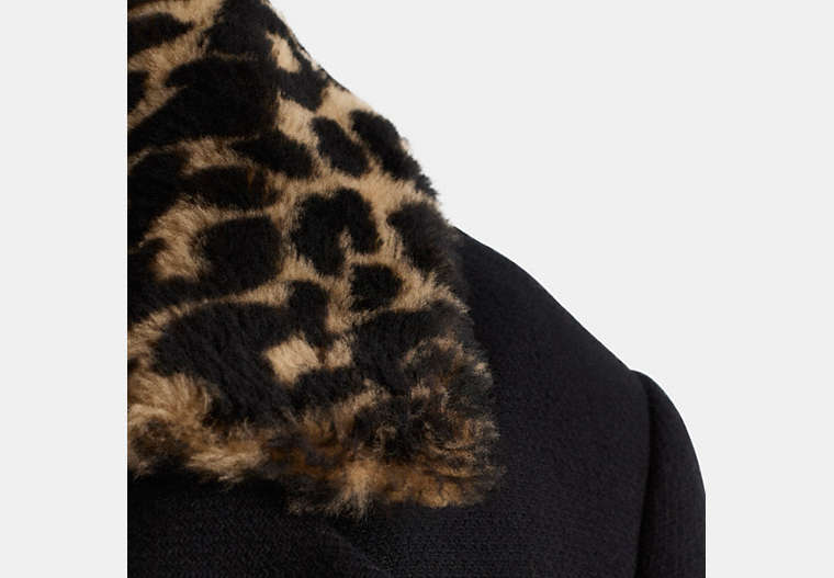 Restored Wool Coat With Shearling Collar