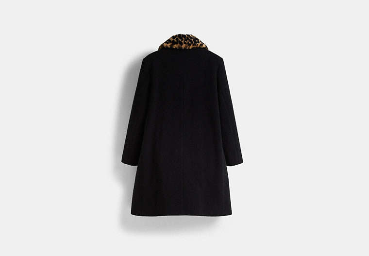 Restored Wool Coat With Shearling Collar