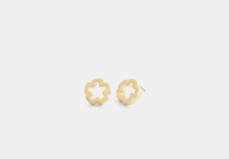Open Tea Rose Stud Earrings