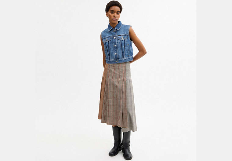 Shrunken Denim Workwear Vest