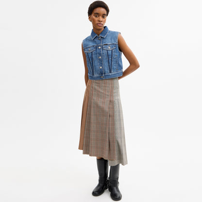 Shrunken Denim Workwear Vest