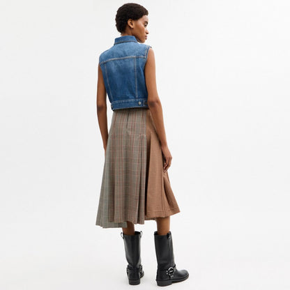 Shrunken Denim Workwear Vest