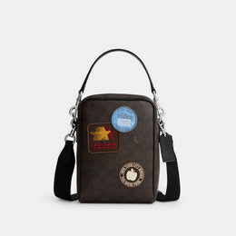 Tristan Crossbody Bag 14 In Signature Canvas With Patches