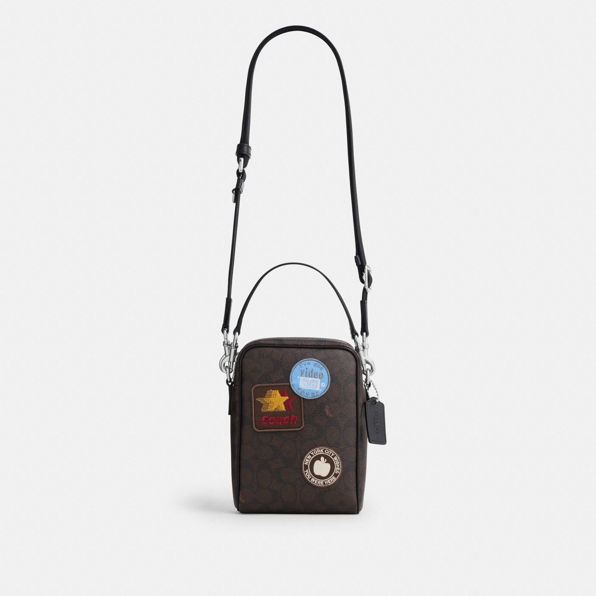 Tristan Crossbody Bag 14 In Signature Canvas With Patches