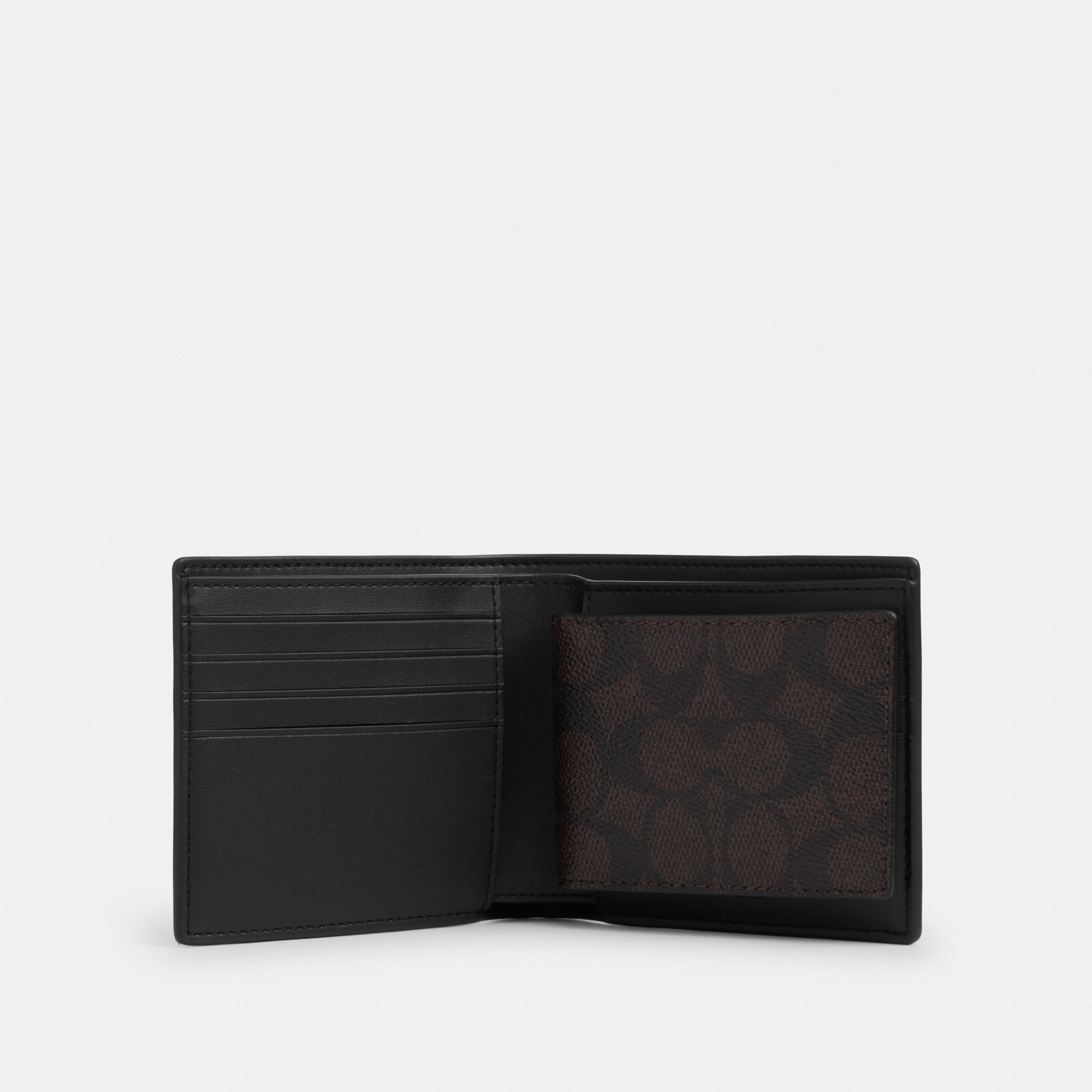 3-In-1 Wallet In Signature Canvas With Patches