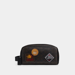 Large Travel Kit In Signature Canvas With Patches
