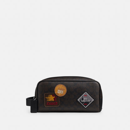 Large Travel Kit In Signature Canvas With Patches