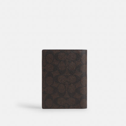 Passport Card Case In Signature Canvas With Patches