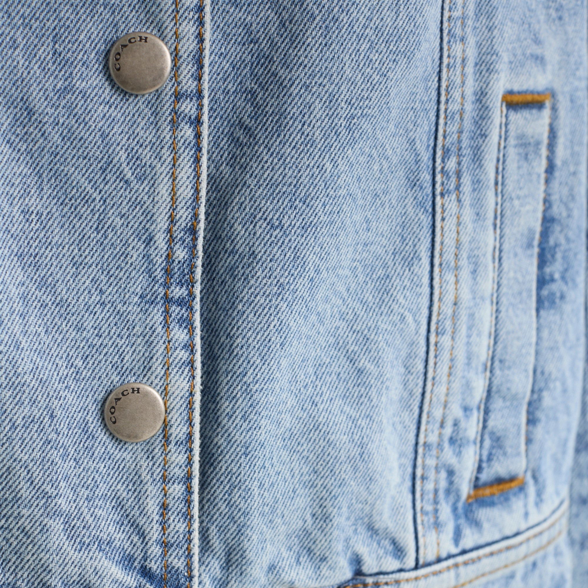 Restored Shearling Collar Denim Jacket