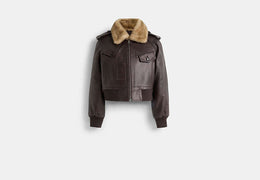 Restored Cropped Leather Jacket