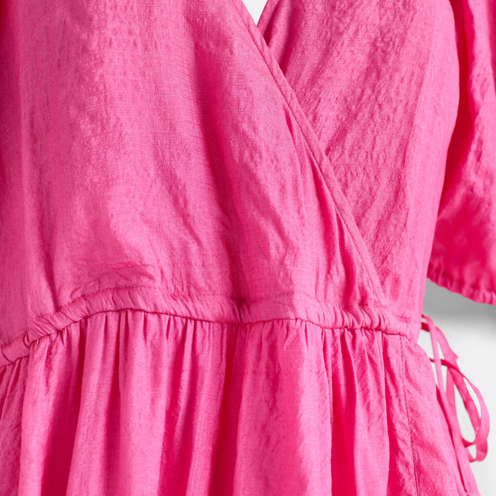 Restored Long Dress With Ties