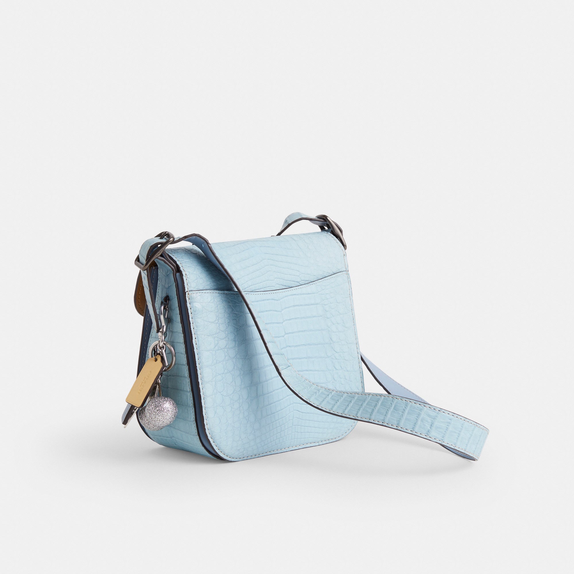 Reloved Courier Bag In Crocodile