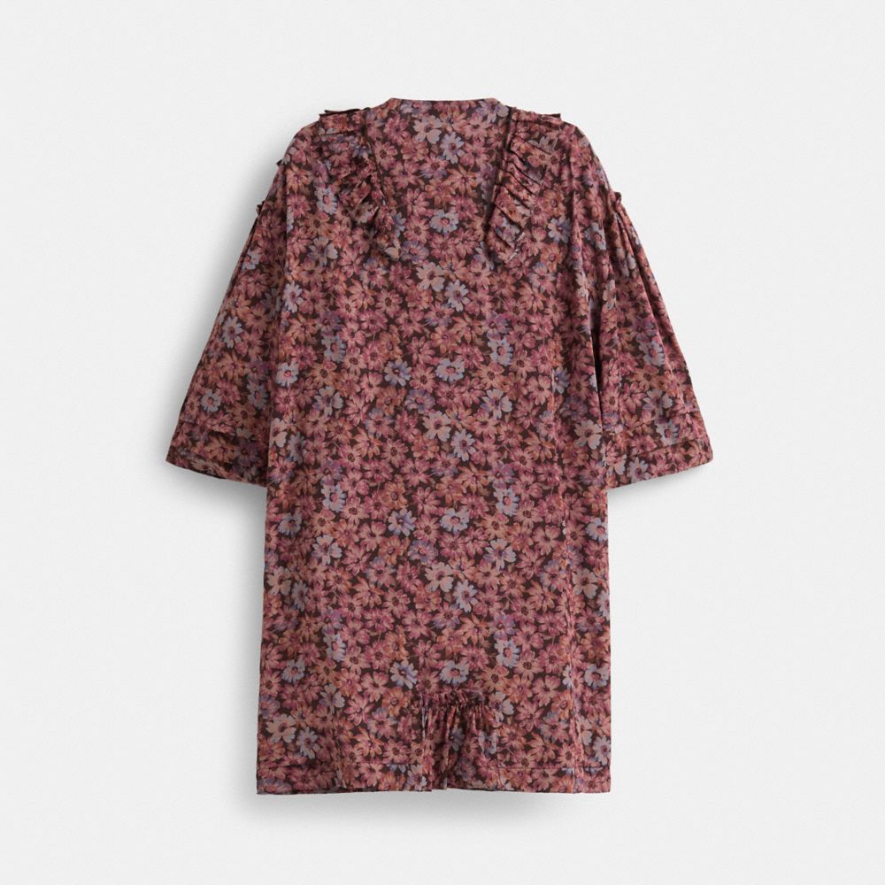 Restored Short Glam Rock Prairie Dress With Ruffles